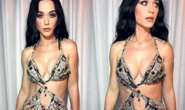 Katy Perry Unveils Daring Zuhair Murad Butterfly Gown at Hollywood Party, Teases Tour Launch